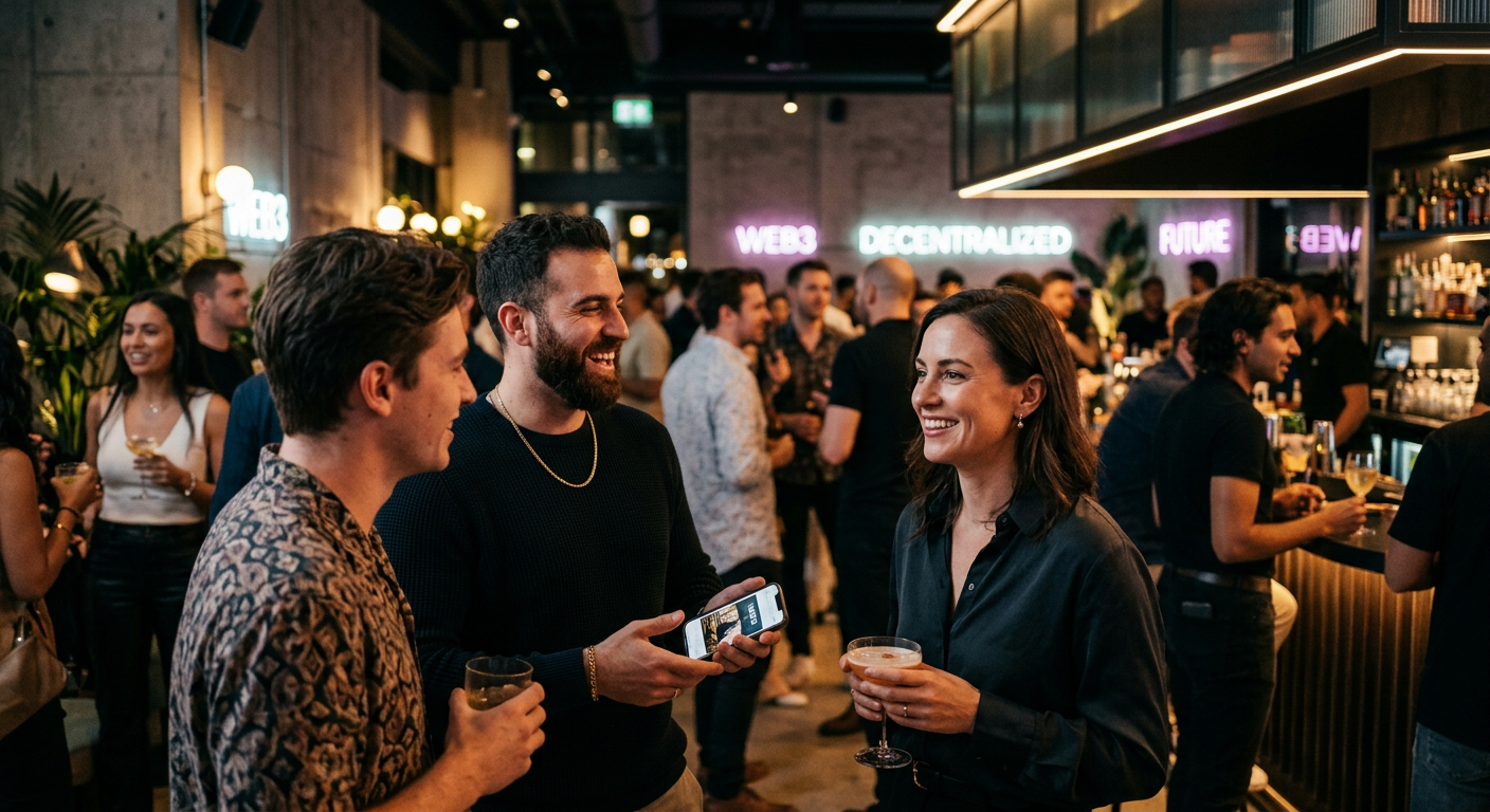 nft holders connecting  — Bored Ape Yacht Club et l'Ère des NFTs: Connectez-vous et Réseautez IRL