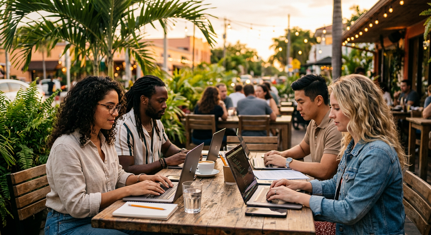 digital nomads connecting in Miami — Unlock Miami's Thriving Blockchain Scene: The Ultimate Guide for Digital Nomads