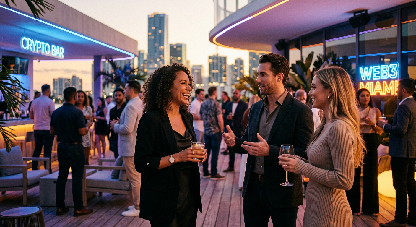 nft holders connecting in Miami — Como encontrar os melhores Meetups de Blockchain e NFT em Miami?