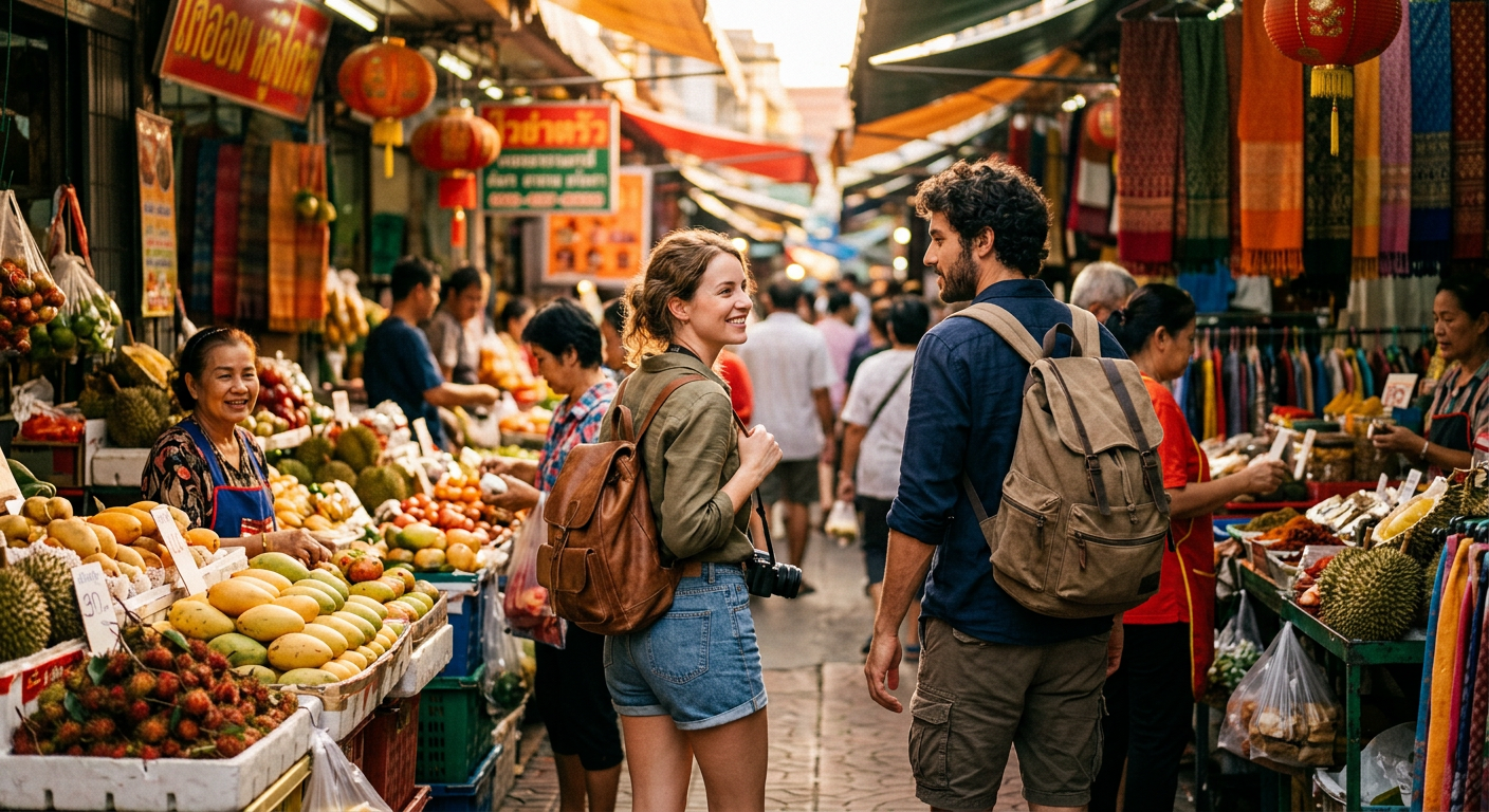 travelers connecting in Bangkok — Découvrez l'Impact des Nouvelles NFT à Bangkok et Connectez-vous!