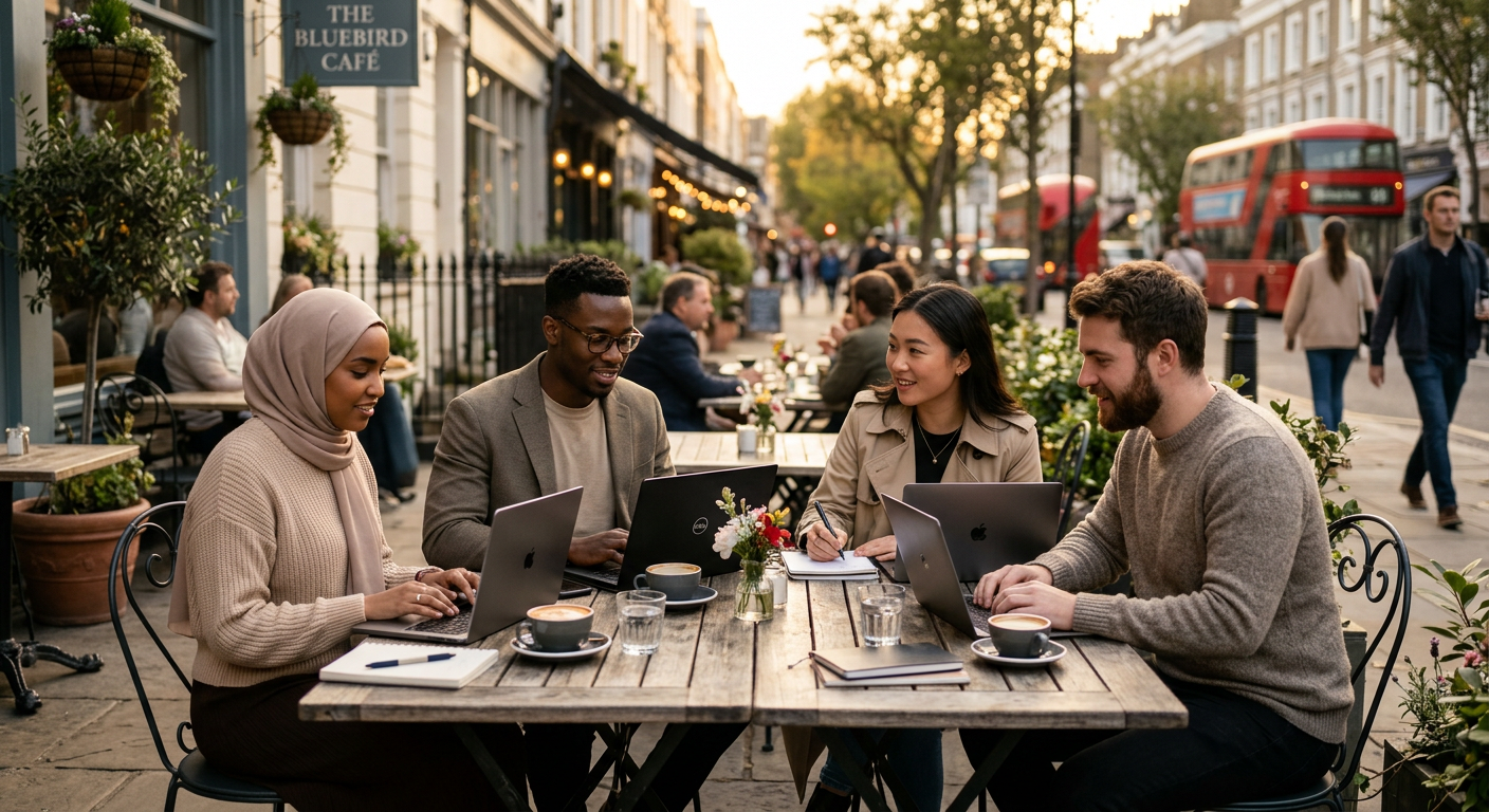 digital nomads connecting in London — كيف يمكن للبدو الرقميين بناء مجتمعهم في لندن؟