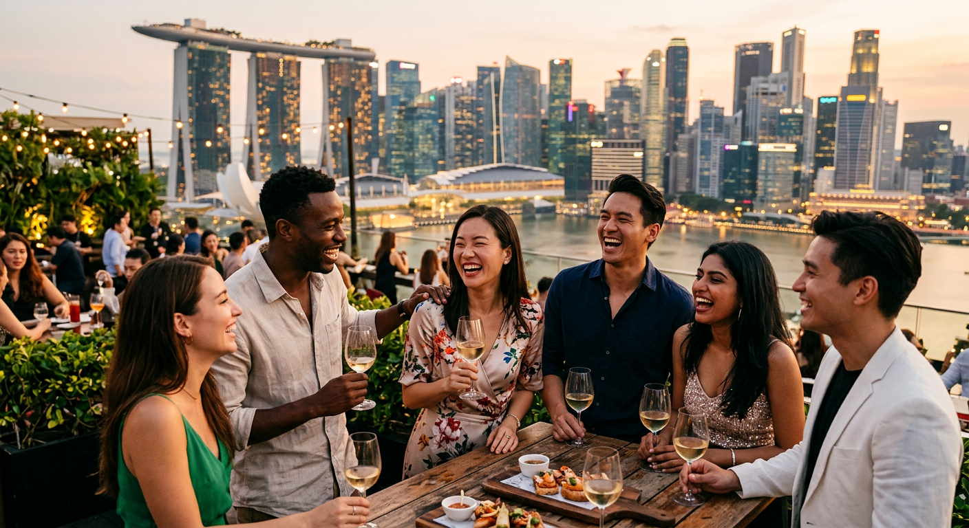 make friends connecting in Singapore — Se faire des amis nomades digitaux à Singapour : Le guide ultime