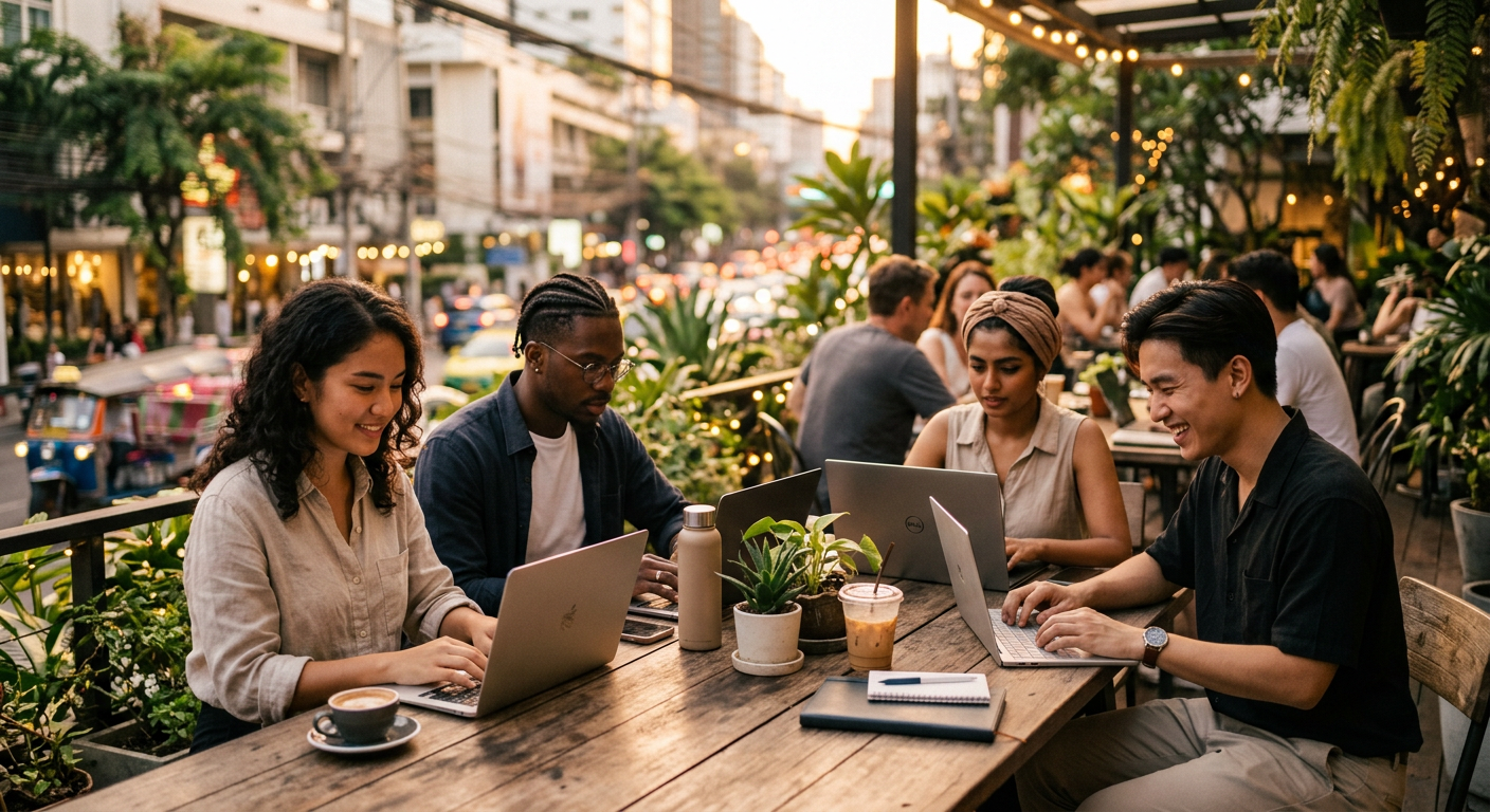 digital nomads connecting in Bangkok — Freunde finden als Digitaler Nomade & Expat in Bangkok: Dein Guide