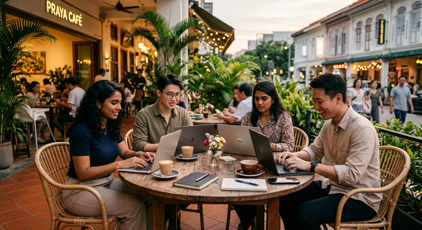 digital nomads connecting in Singapore — How to Make Friends and Thrive as an Expat in Singapore?