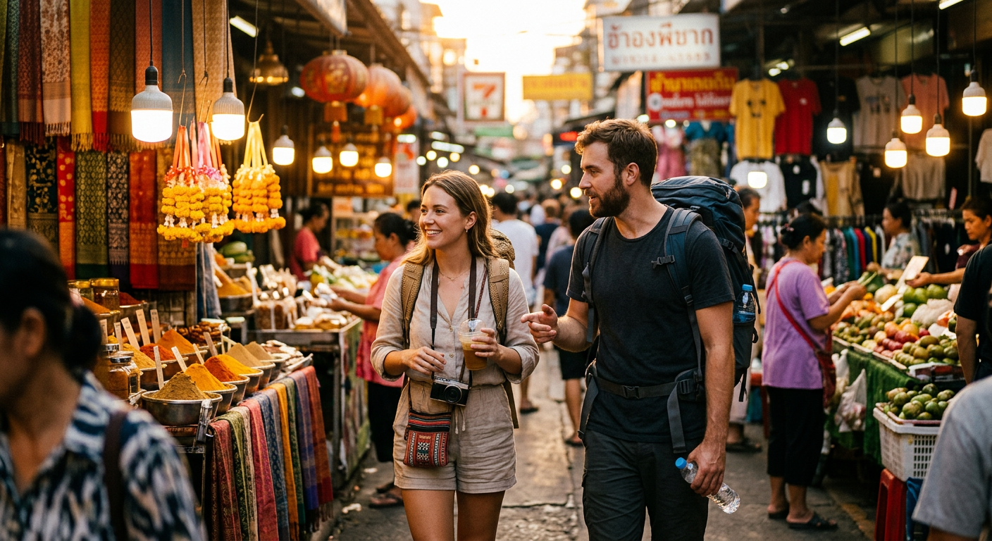 travelers connecting in Bangkok — Connect & Thrive: Your Guide to Making Friends as an Expat in Bangkok