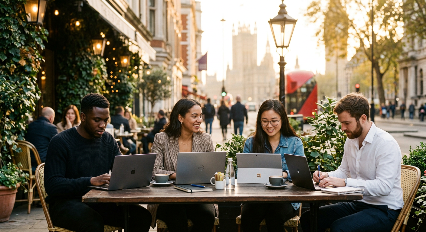 digital nomads connecting in London — How to Meet People Nearby in London Without Endless Swiping?
