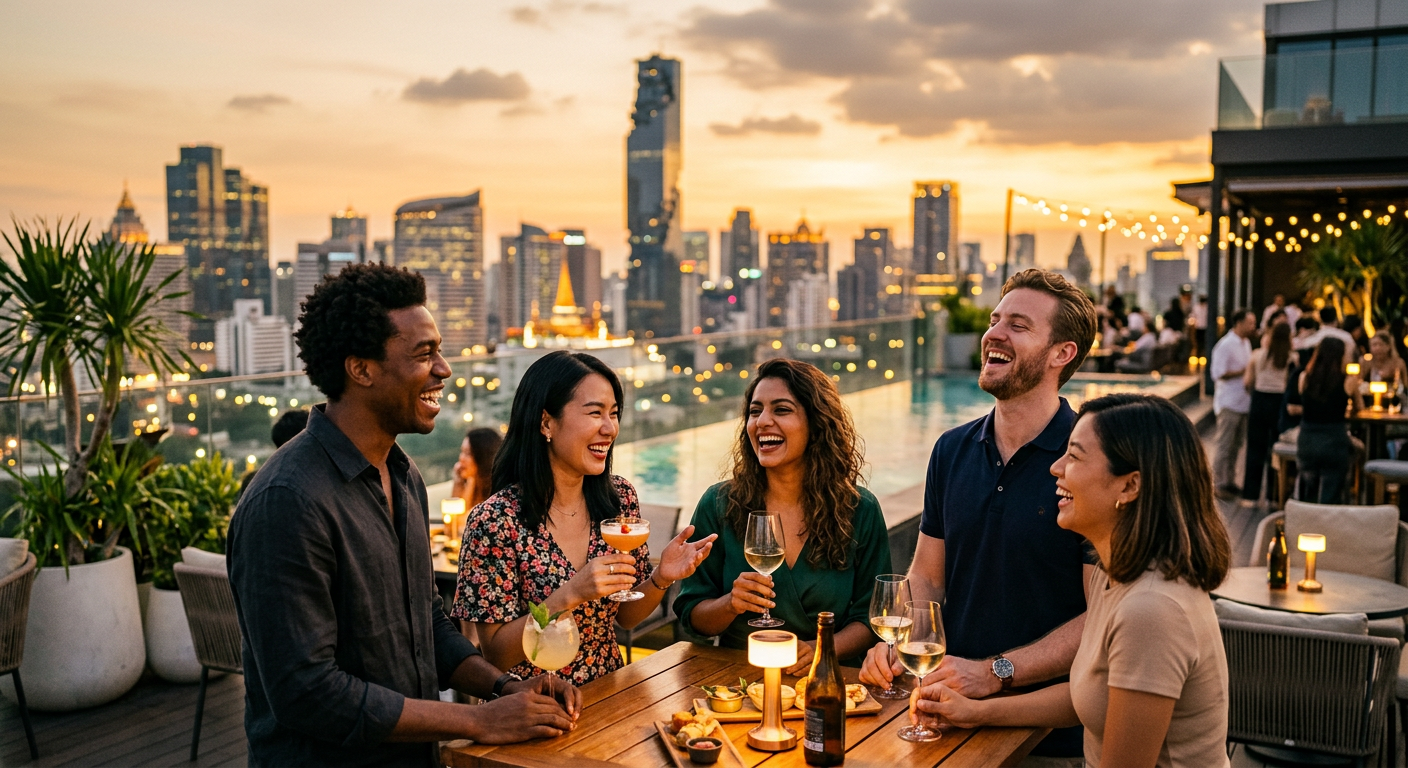 make friends connecting in Bangkok — Sicher neue Leute treffen und daten in Bangkok mit Meeet