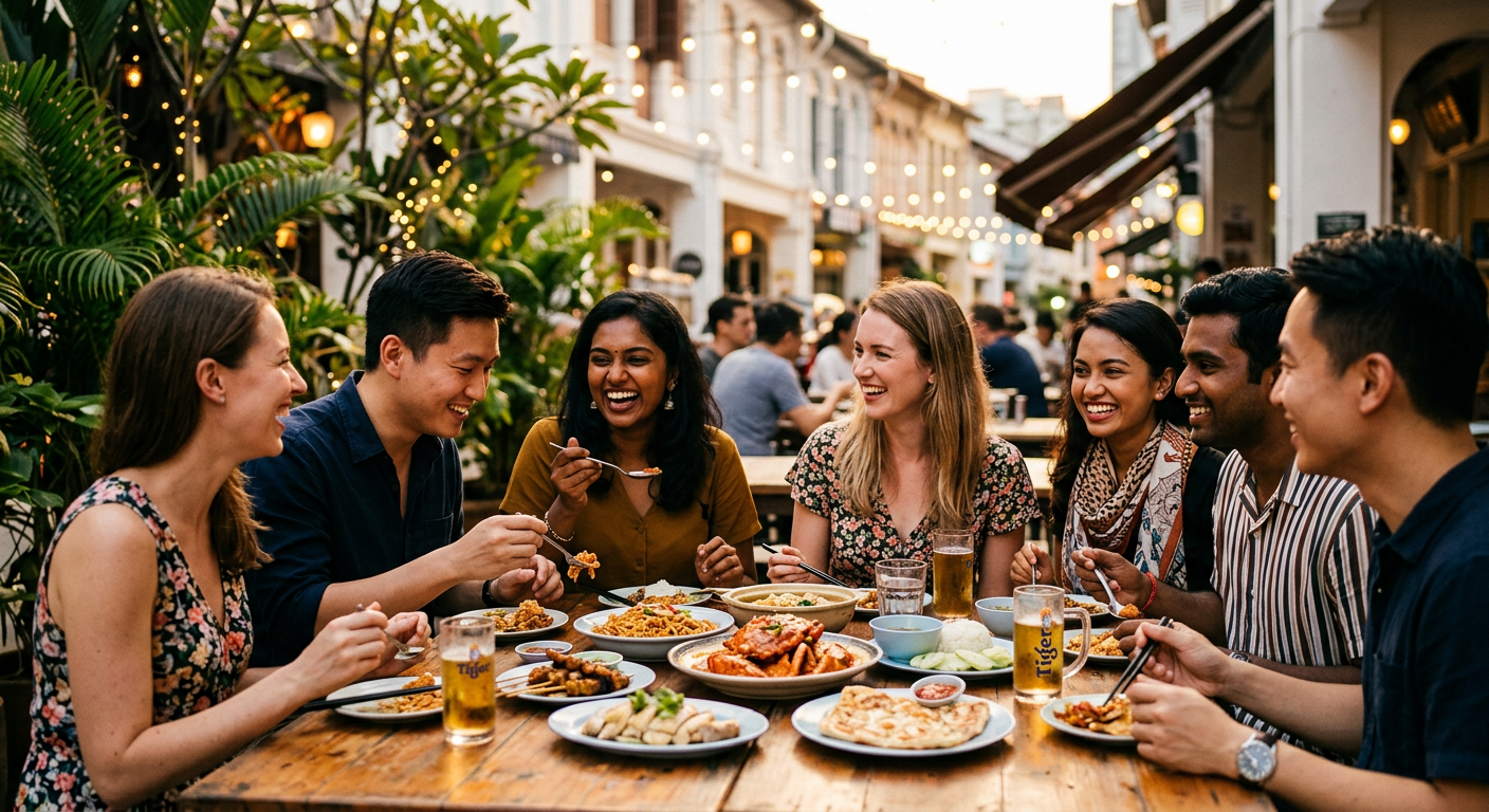 expats connecting in Singapore — المغتربون في سنغافورة: اكتشفوا كيف تكسبون المال من لقاءاتكم الاجتماعية