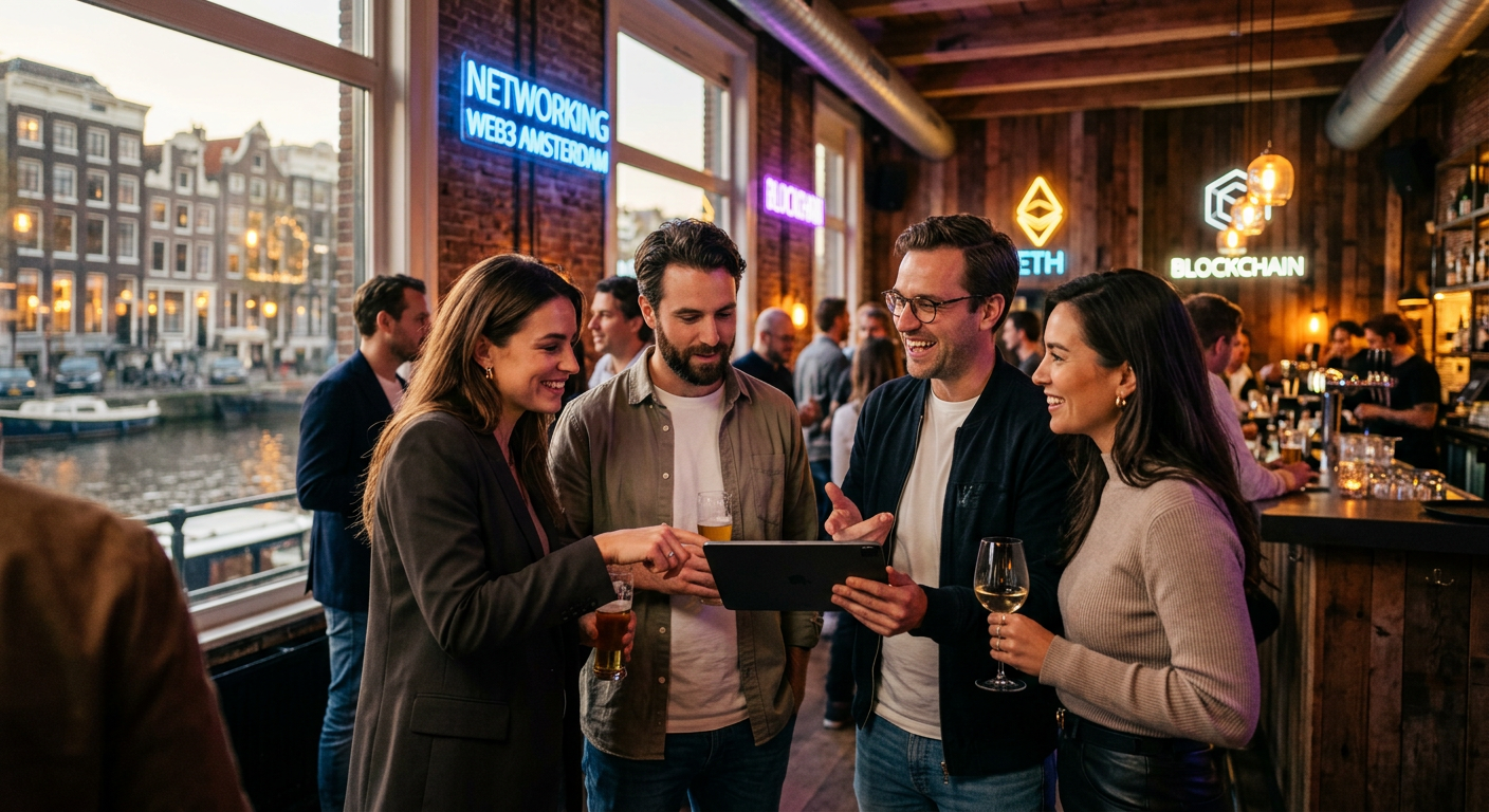 nft holders connecting in Amsterdam — Como encontrar Relacionamentos e Amizades Web3 em Amsterdã como detentor de NFT?